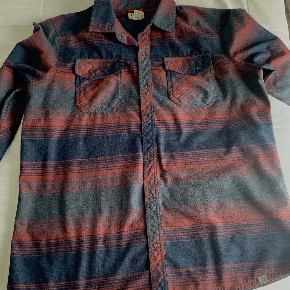 Wool Blend L.L. Bean Red and Blue Plaid Shirt